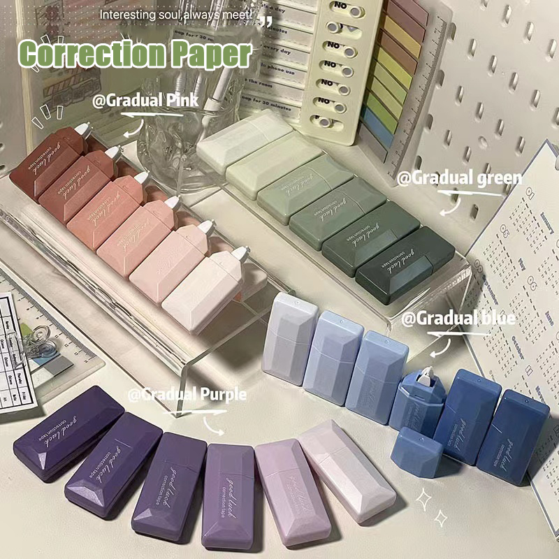 Correction Tape Roller - 학생용 6PC 카드 스타일 그라디언트 수정