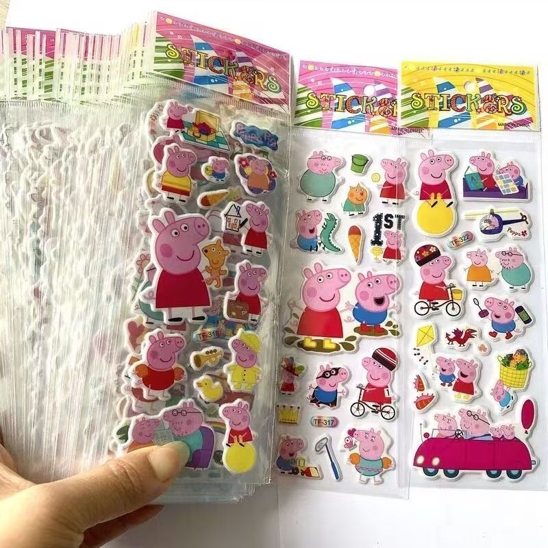 Memo Pad Sticky - 페파피그 만화 스티커, 노트북 스티커, 3D