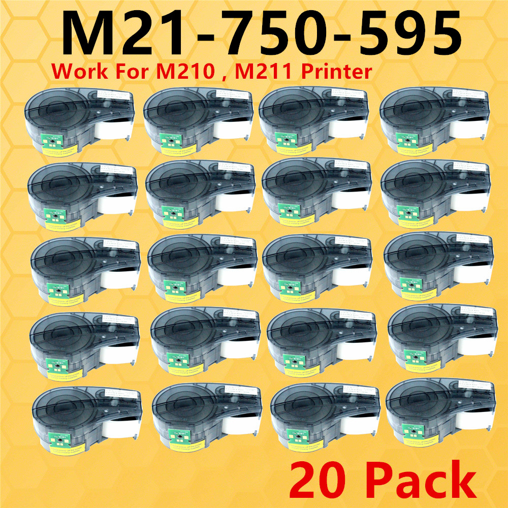 Label Printer Tape - 칩 M21-750-595-WT 카트리지 포함 비닐 라벨