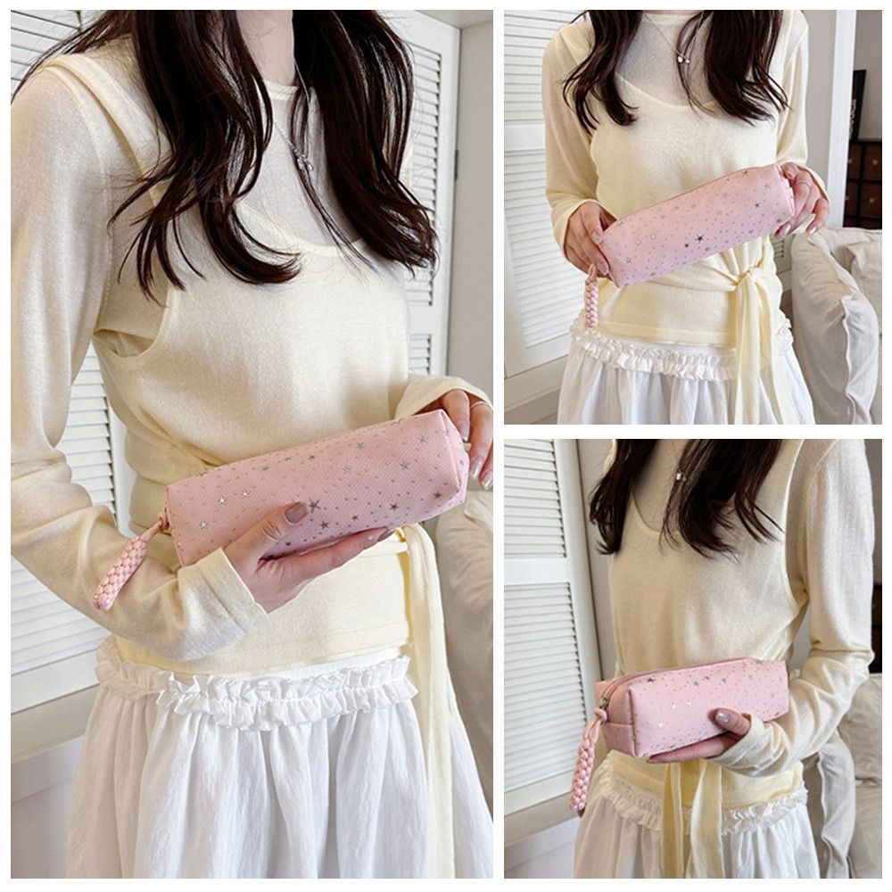 내구성 있는 캔버스 필통 스타 도트 프린트 대용량 펜  - Pen Pouch Roll 리뷰 및 가격