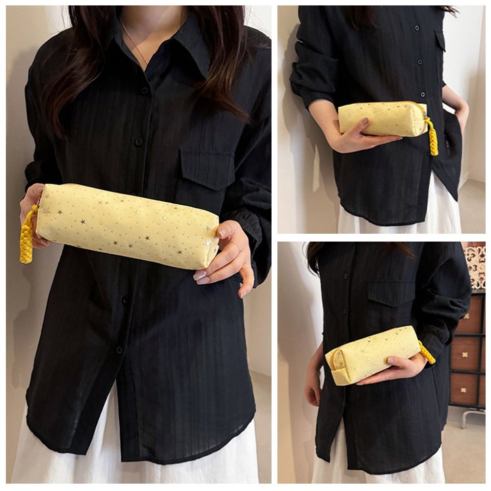 내구성 있는 캔버스 필통 스타 도트 프린트 대용량 펜  - Pen Pouch Roll 리뷰 및 가격