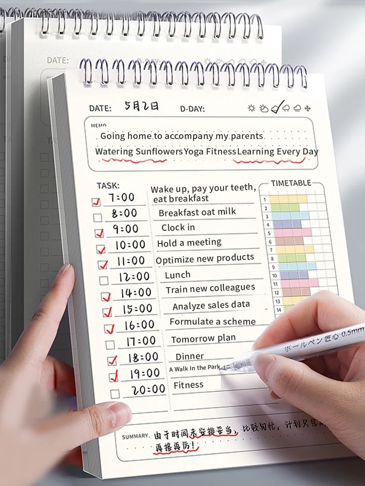 1개 플래너 아젠다 스파이럴 A5 노트 일일 계획 할  - Office Stationery Supply List 리뷰 및 가격