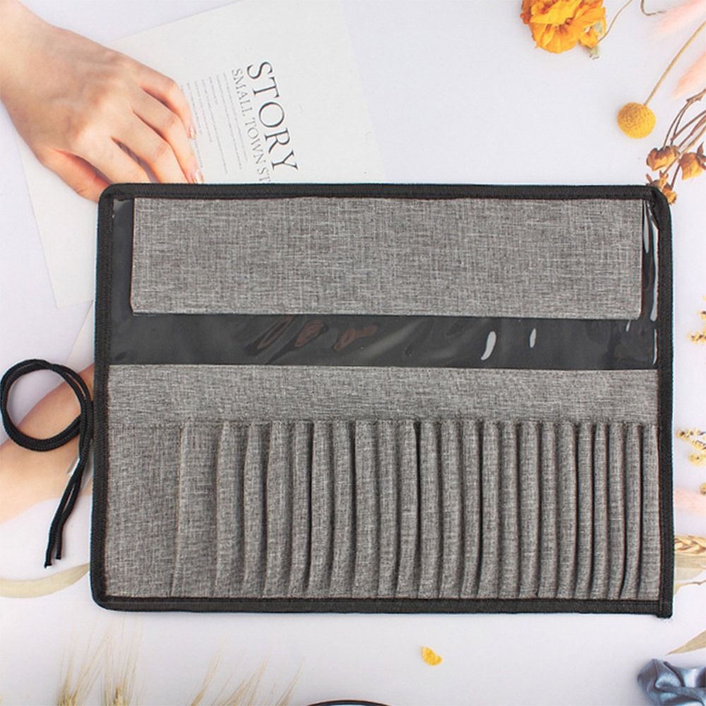 다기능 캔버스 페인팅 브러시 보관 파우치 그레이 24홀 - Pen Pouch Roll 리뷰 및 가격