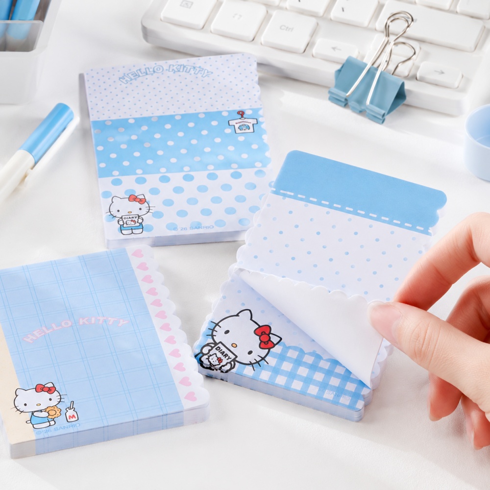 정품 산리오 헬로키티 메모 패드 M5 귀여운 블루 노트 - Stationery Office Items List 리뷰 및 가격
