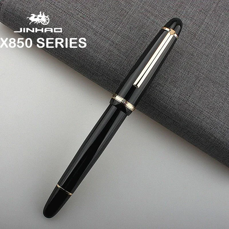 1/5 PCS JINHAO X850 만년필 블랙 골드  - Stationery Supplies Business 리뷰 및 가격