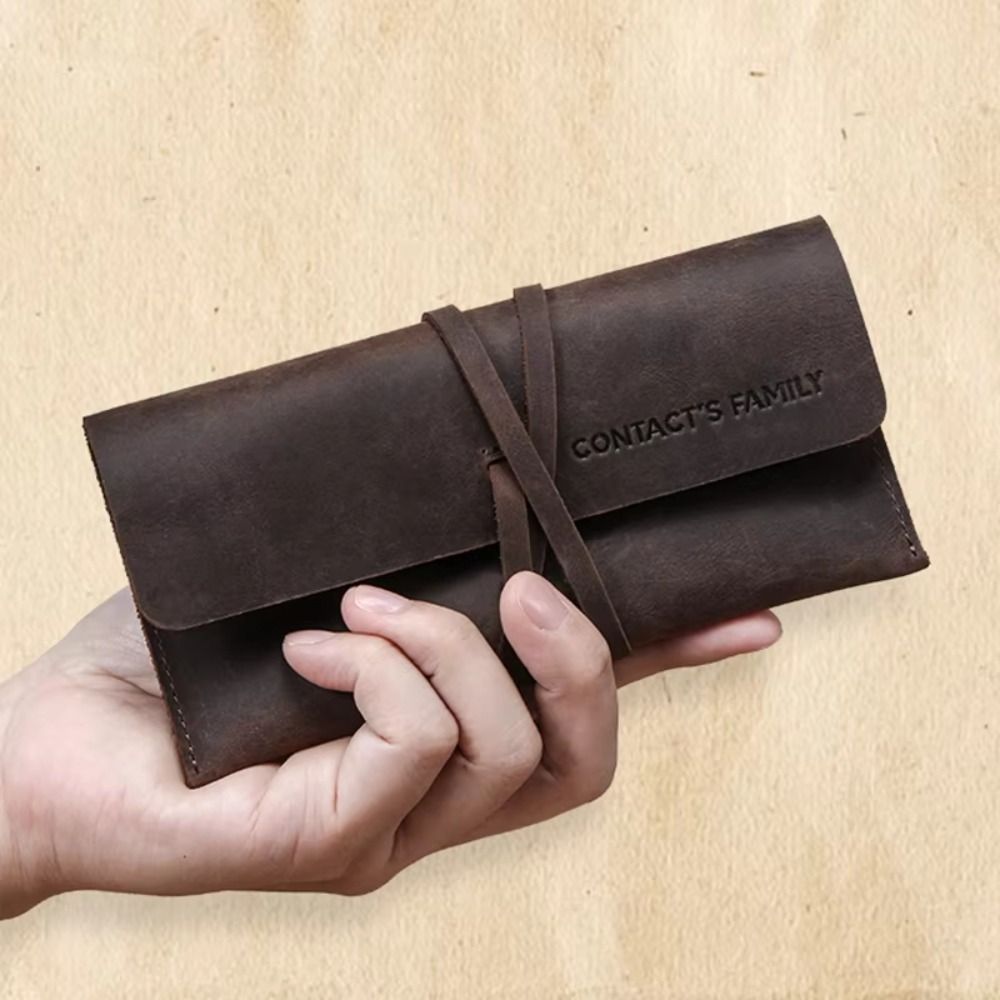 레트로 가죽 필통, 스트랩 잠금 방식, 휴대용 펜 파우 - Pen Pouch Roll 리뷰 및 가격