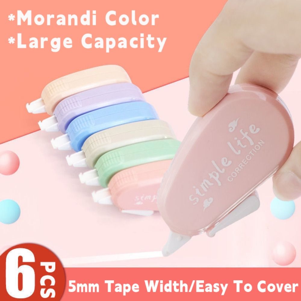 6개/세트 무소음 수정테이프 모란디 컬러 36M 대용량 - Correction Tape Roller 리뷰 및 가격